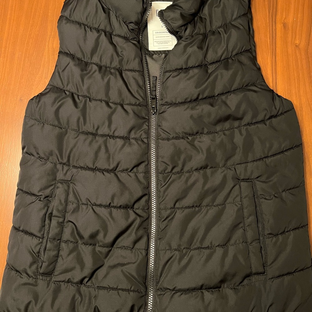 Gap Puffer Vest Sz Small Black Spring Break Travel